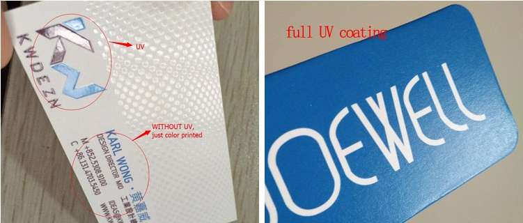UV coating for garment tags