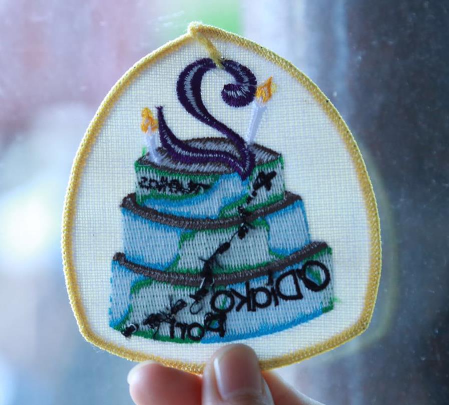 Washable Modern style birthday embroidery patch