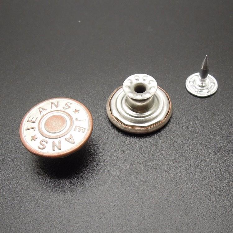 Custom Embossed Logo Antique Metal Tack Button Custom Embossed Logo Antique Metal Tack Button