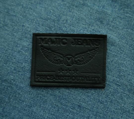 Soft Black Skin Genuine Leather Label