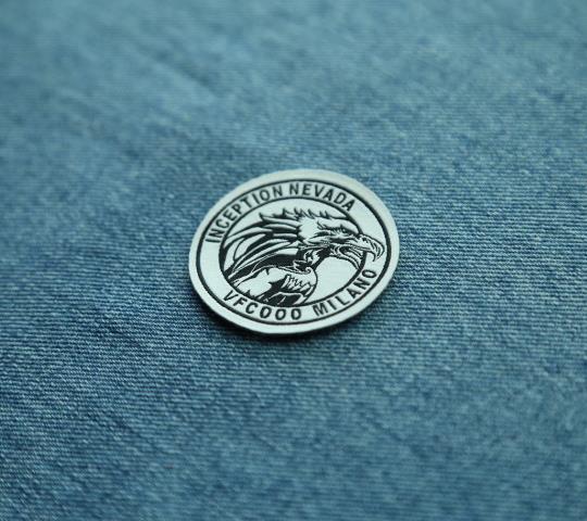 Small Round Eagle Woven Patch