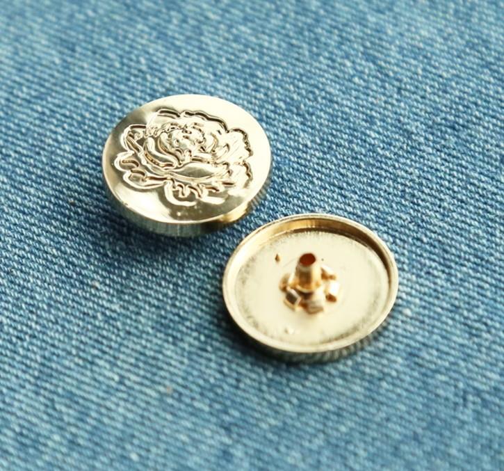 Custom Metal Gold Snap Button Cover