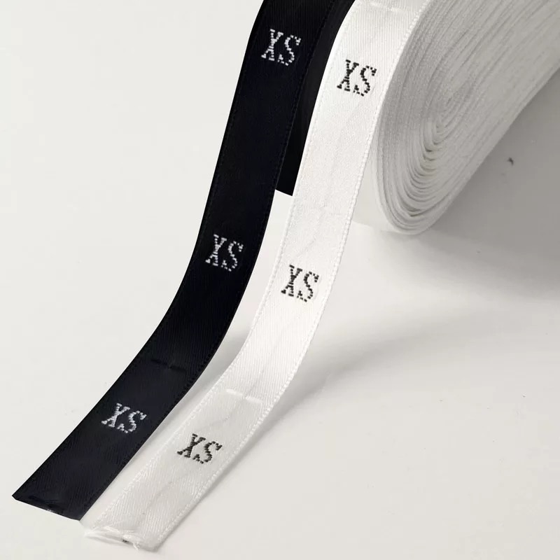 Center Folded Size Woven Label Letter Tag