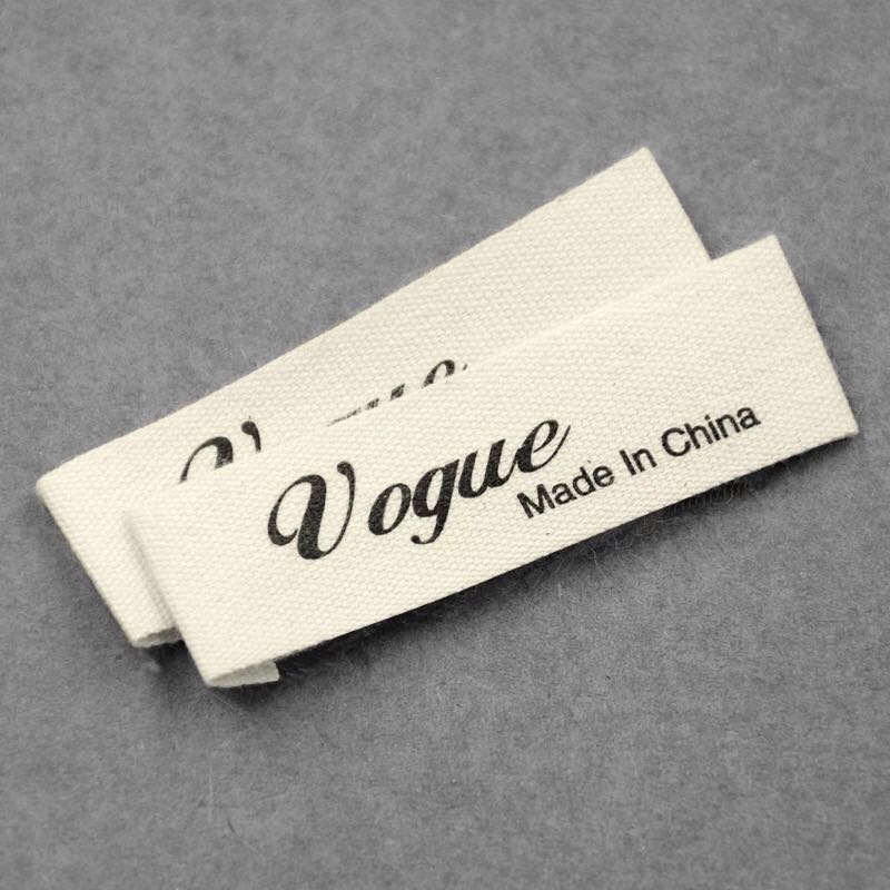 clothing brand name private fashion cotton printed label for garment