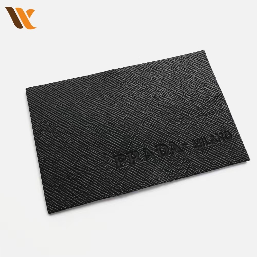 Custom clothing real leather label for jeans3