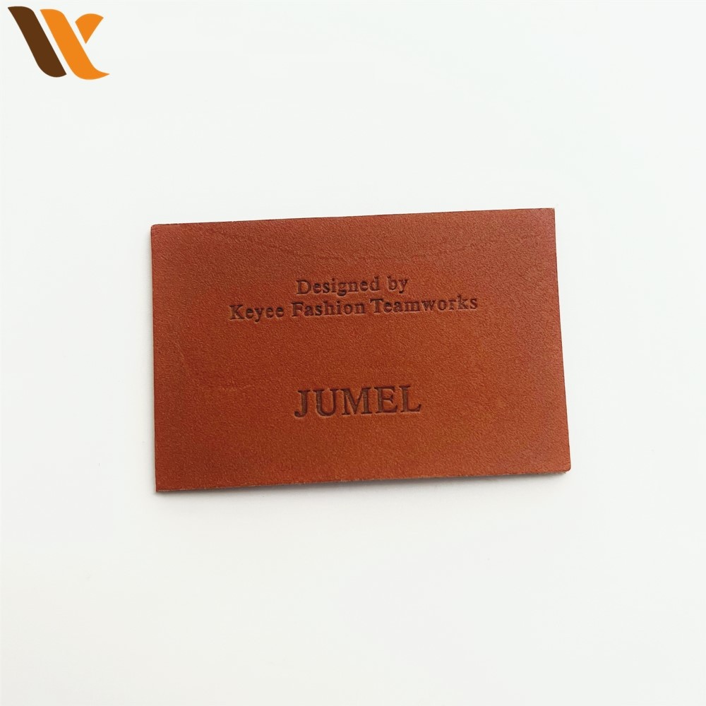 Custom Traditional Brown Leather Labels