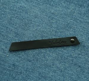 Thin Embossed Leather Label Trim
