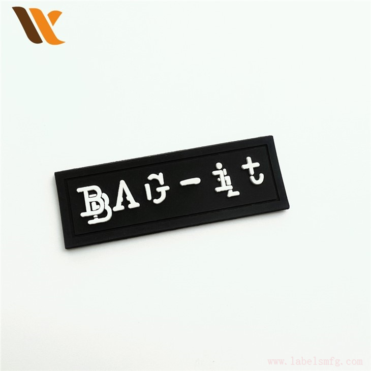 Sew On Private Brand Name 3D PVC Rubber Patch