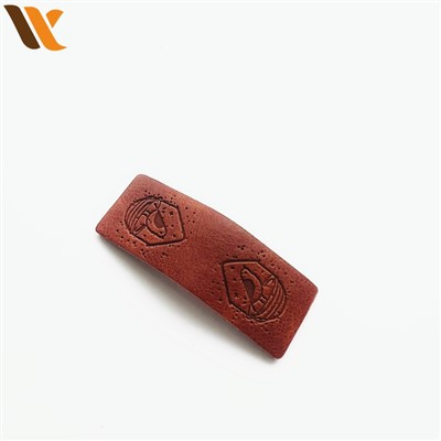 Custom Logo Foldable Leather Label Strip
