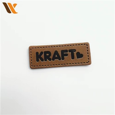 PU Faux Leather Label Patch